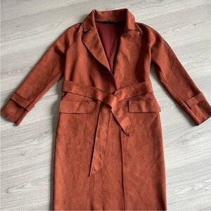 Dynamite Terracotta Belted Coat / Trench coat
